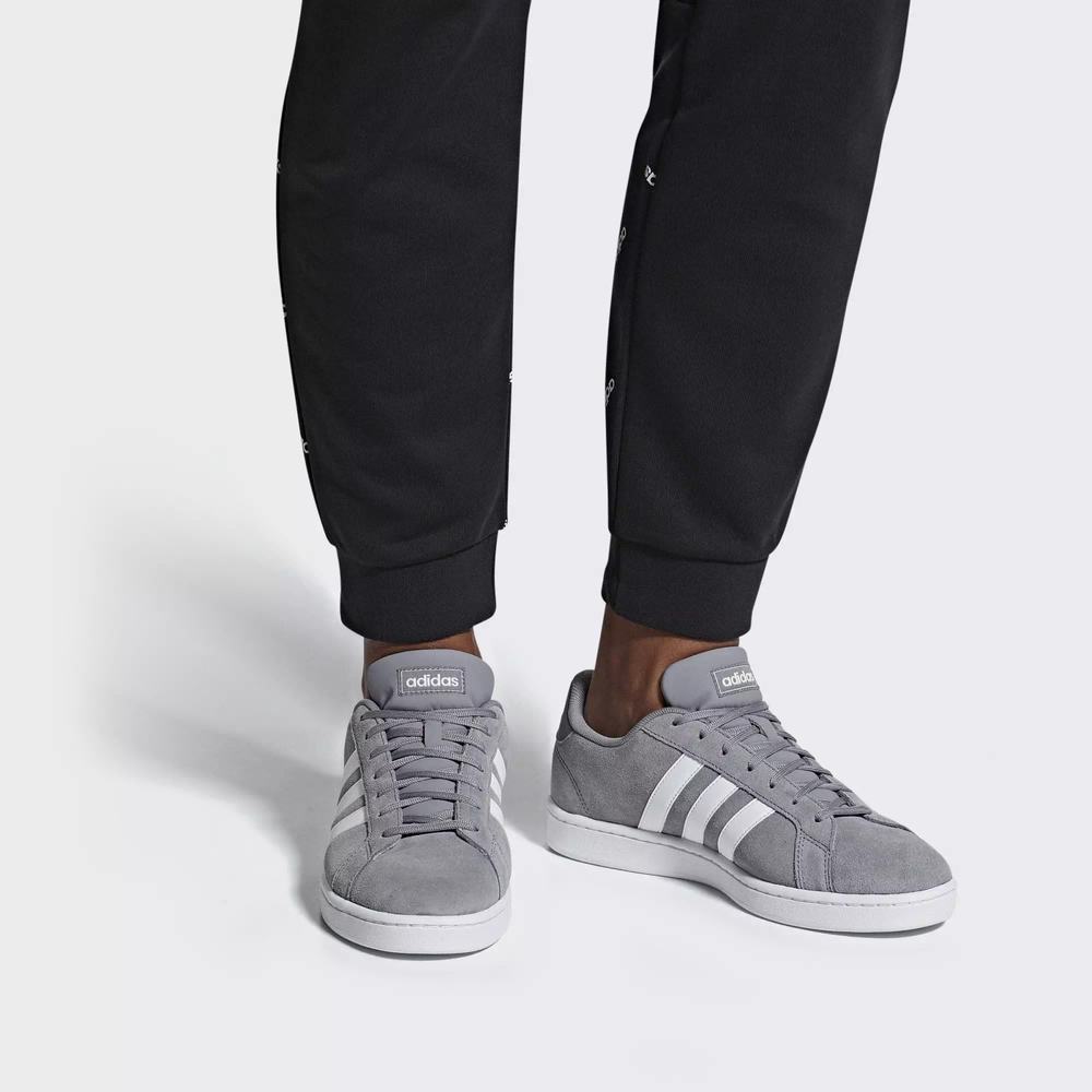 Adidas Grand Court Tenis Grises Para Hombre (MX-79792)